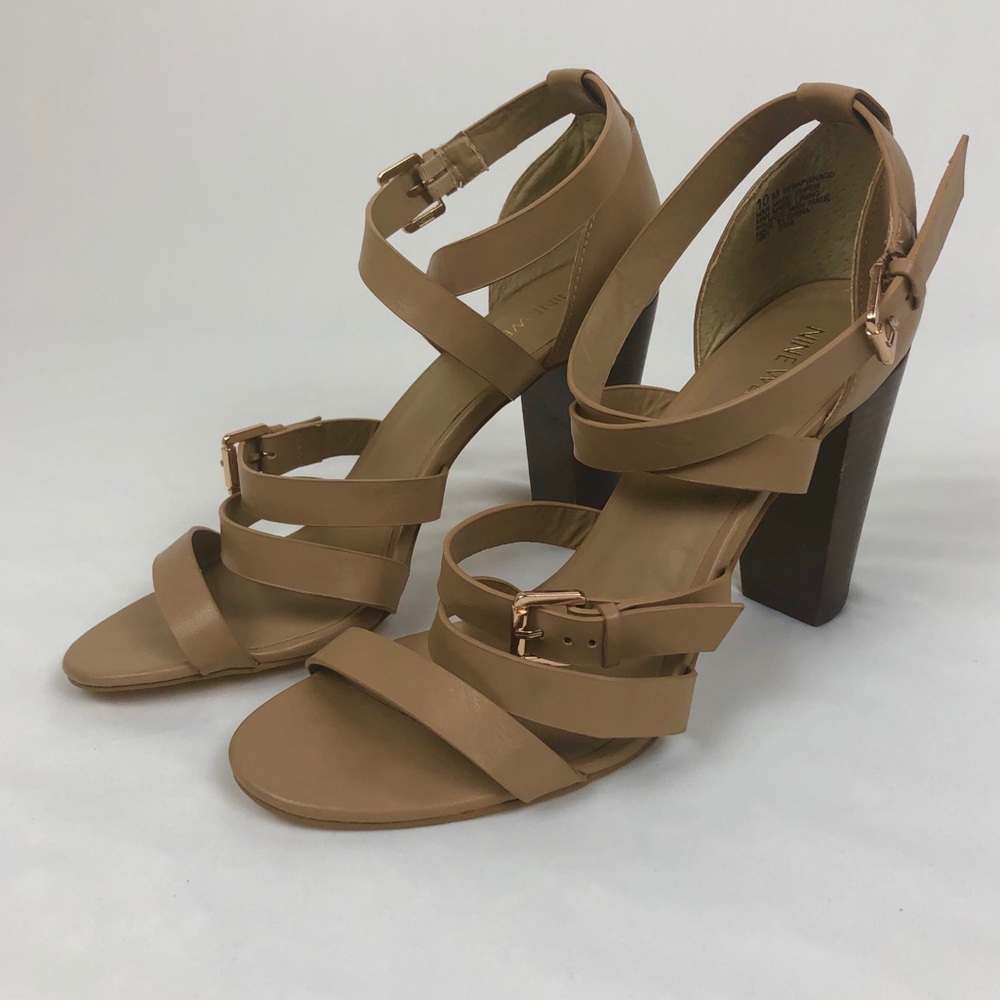 Nine West “Seraphinagd” Strappy Block Heel Sandal